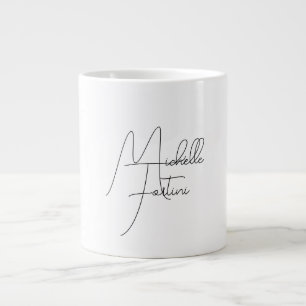 Grande Tasse Nom d'écriture moderne minimaliste professionnel