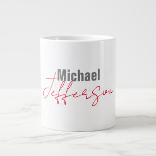 Grande Tasse Nom minimaliste moderne et élégant professionnel