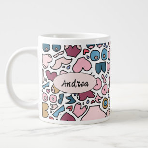 Grande Tasse Nom motif mammaire neutre