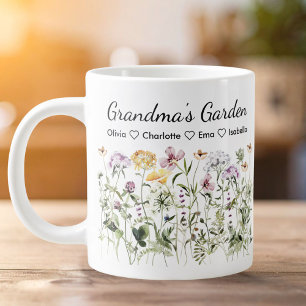 Grande Tasse Nom personnalisé Le jardin de grand-mère Fête des