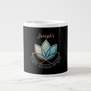Grande Tasse Nom personnalisé Lotus - [NOM] Brille