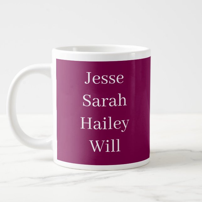 Grande Tasse Noms (Gauche)