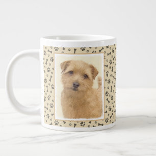 Grande Tasse Norfolk Terrier Peinture - Art Chien original