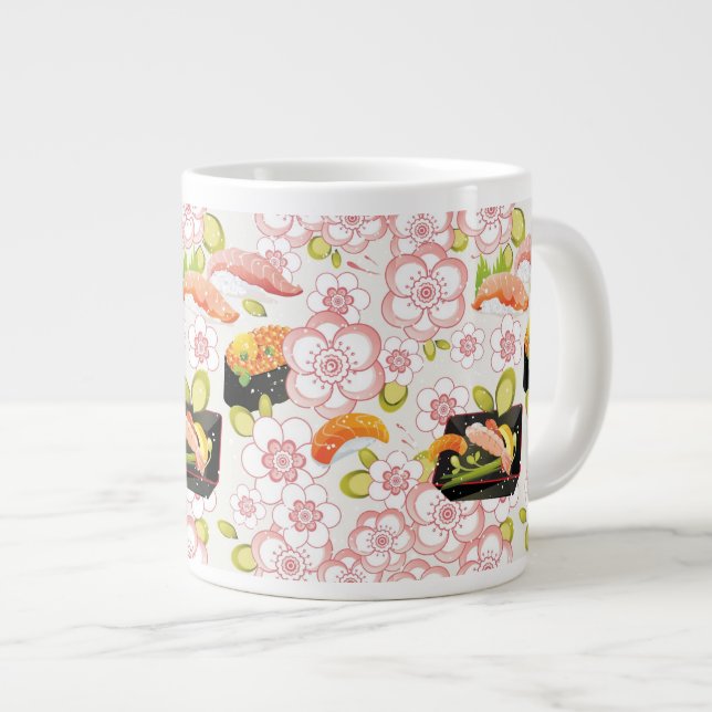 Grande Tasse Nourriture japonaise : Motif 2 de sushi (Devant droit)
