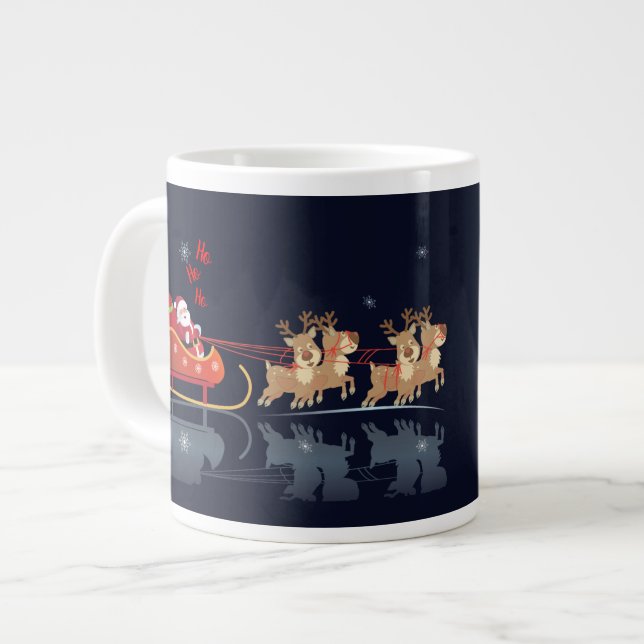 Grande Tasse Nous attendons Père Noël Ho ! Ho ! Ho ! Vacances d (Devant gauche)