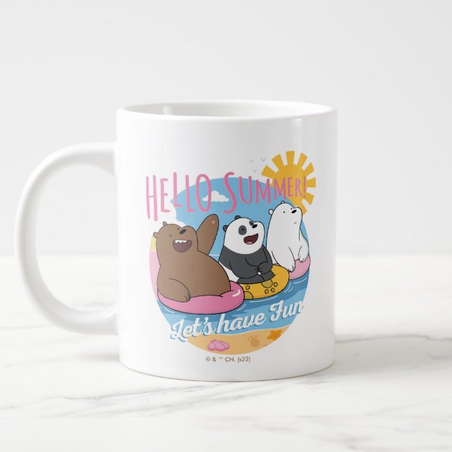 Grande Tasse Nous Ours Nus - Bonjour été! Amusons-nous (Gauche)
