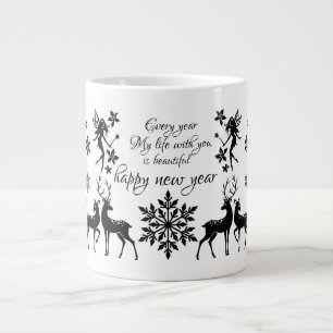 Grande Tasse nouvelle année heureuse