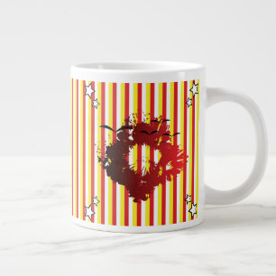 Grande Tasse Noyau de cirque vintage rayures de rafale solaire
