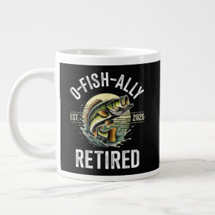Grande Tasse O-Fish-Allement Retraité 2026 Pêcheur Pêche