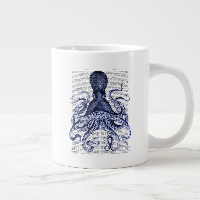 Grande Tasse Octopus bleu (Droite)