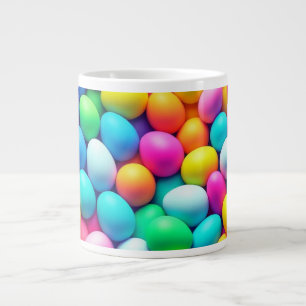 Grande Tasse Oeuf de Pâques aux couleurs vives/Printemps