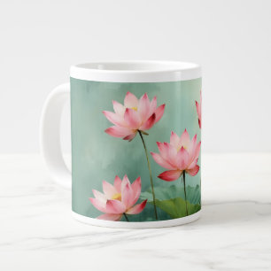 Grande Tasse Œuvre d'art Lotus Rose