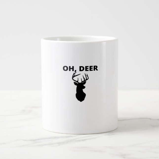 Grande Tasse Oh Deer Oh Dear Whimsical Art Style  (Devant)