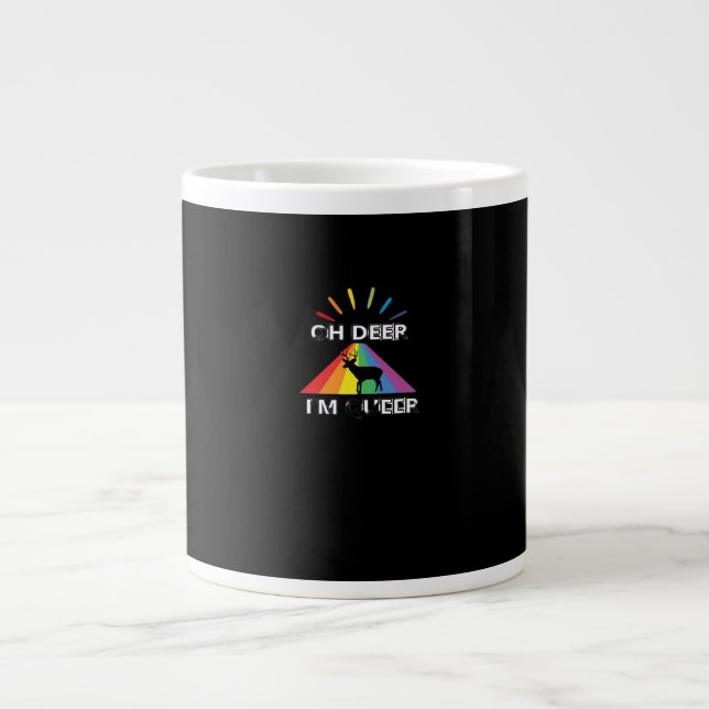 Grande Tasse Oh Deer Queer Trendy Aesthetic Design  (Devant)