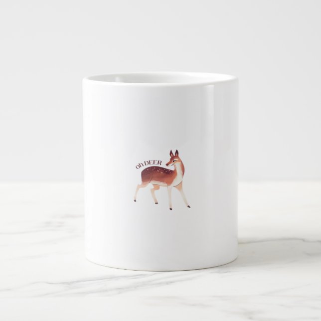 Grande Tasse Oh Deer Whimsical Creative Design  (Devant)