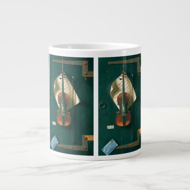 Grande Tasse Old Violon Still Life par William Michael Harnett (Devant)