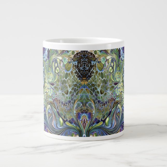 Grande Tasse Olive vert, purple blue burgundy (Devant)