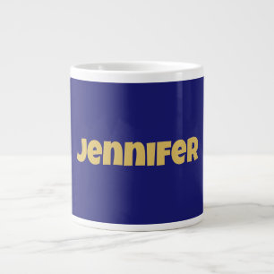 Grande Tasse Or moderne Midnight Bleu couleur clair unique