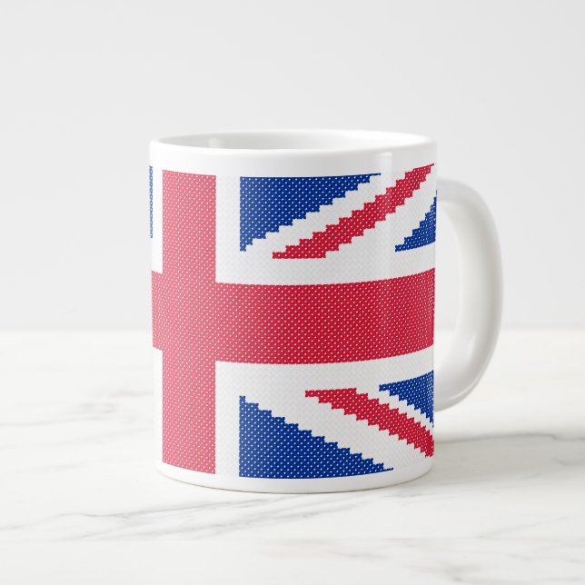 Grande Tasse Original cross-stitch design Union Jack (Devant droit)