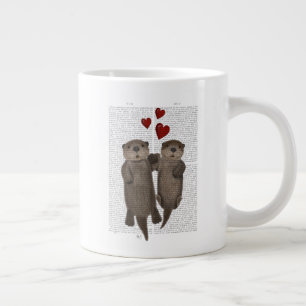 Grande Tasse Otters tenant les mains