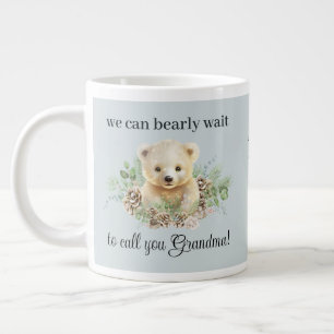 Grande Tasse Ours bleu bébé garçon Grossesse Révéler cadeau