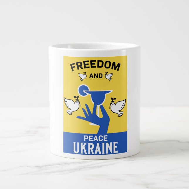 Grande Tasse Paix En Ukraine - Amour Et Soutien (Devant)