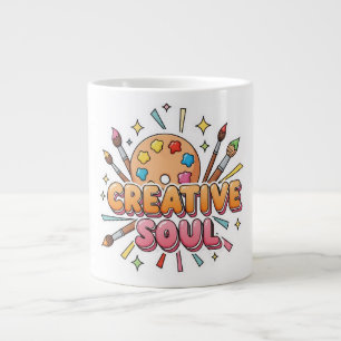 Grande Tasse Palette et pinceaux d'artiste Creative Soul