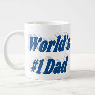 Grande Tasse Papa bleu marine demi-texte