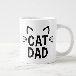 Grande Tasse Papa Chat Avec Oreilles Et Whiskers