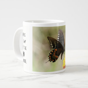 Grande Tasse Papillon avec vers; Psaume 118:24