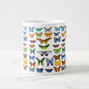 Grande Tasse Papillons colorés et papillons de nuit Nature Art