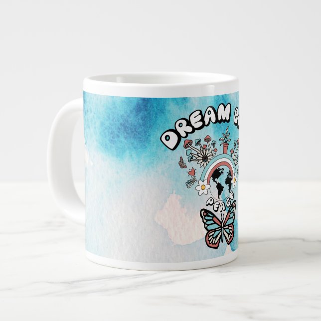 Grande Tasse Papillons et champignons Rêve Big positif inspo (Devant gauche)