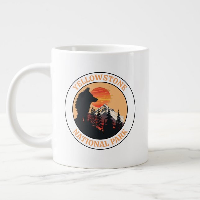 Grande Tasse Parc national de Yellowstone, Sunset Wolf Art, Cer (Gauche)
