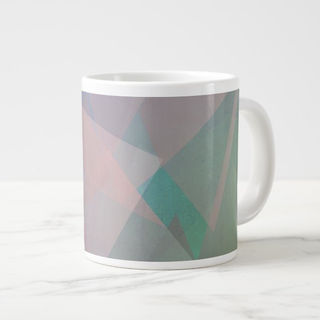 Grande Tasse Particules volantes Abstraites | Formes géométriqu (Devant droit)