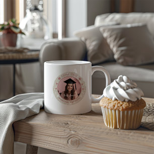 Grande Tasse Parties scintillant moderne Photo Pink Graduation