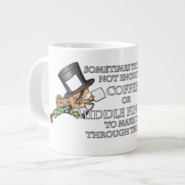 Grande Tasse Pas assez de café ou de doigts moyens (Devant gauche)