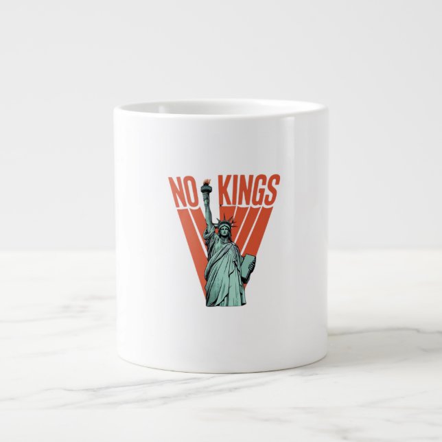 Grande Tasse Pas de rois Statue de protestation Classique améri (Devant)