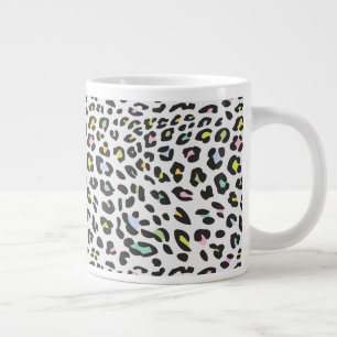 Grande Tasse Pastel Leopard Spot Motif