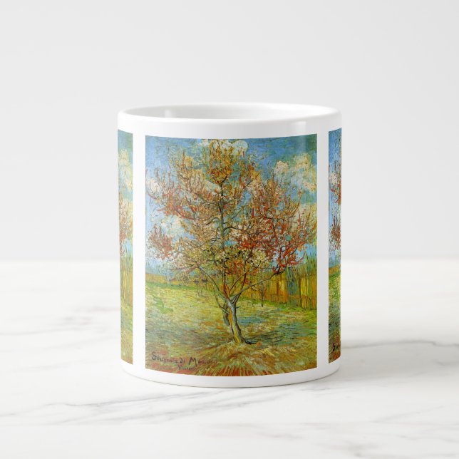 Grande Tasse Peach Tree rose en fleurs par Vincent van Gogh (Devant)