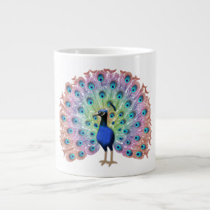Grande Tasse Peacock coloré