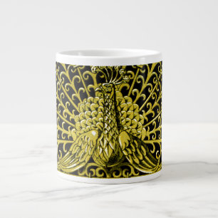 Grande Tasse Peacock Gold Art Nouveau