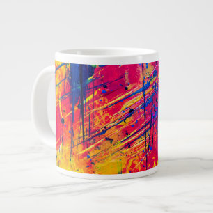 Grande Tasse Peinture Abstraite brillante colorée