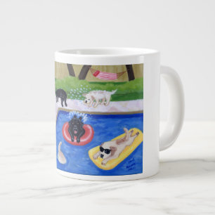 Grande Tasse Peinture d'amusement de Labradors de réception au