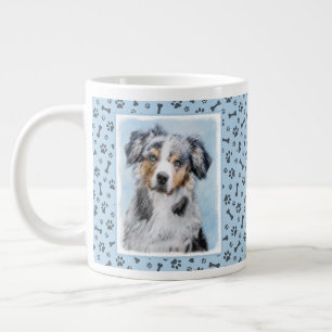 Grande Tasse Peinture de berger américaine miniature - Chien Ar