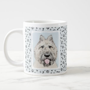 Grande Tasse Peinture de Bouvier des Flandres - Art original de