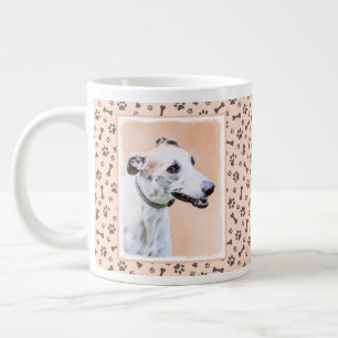 Grande Tasse Peinture Greyhound - Cute Original Chien Art