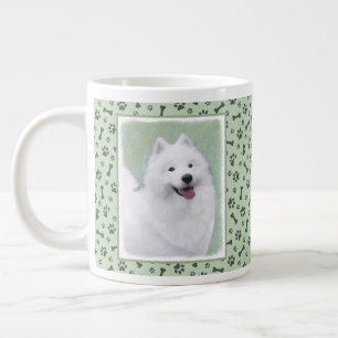 Grande Tasse Peinture Samoyed - Cute Original Chien Art
