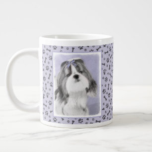 Grande Tasse Peinture Shih Tzu - Cute Original Chien Art