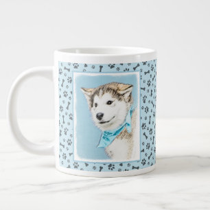 Grande Tasse Peinture Sibérienne Husky Puppy - Art Chien origin