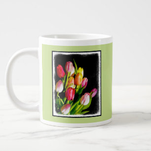 Grande Tasse Peinture Tulip - Art Fleur original